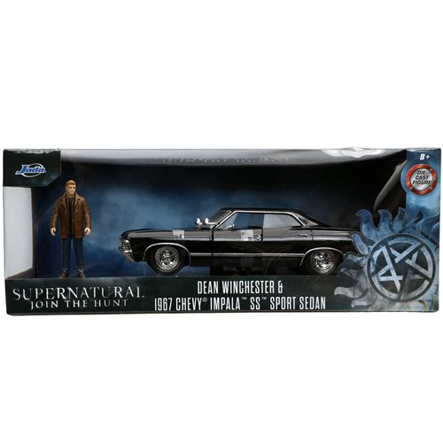 Hollywood Rides Supernatural Dean Winchester 1967 Impala SS Sport Sedan 1:24 Scale Die-Cast Metal Ve