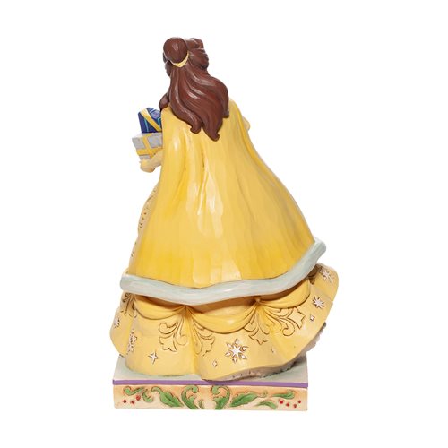 Disney Traditions Beauty and the Beast Belle Christmas Gifts of Love Statue by Jim Shore