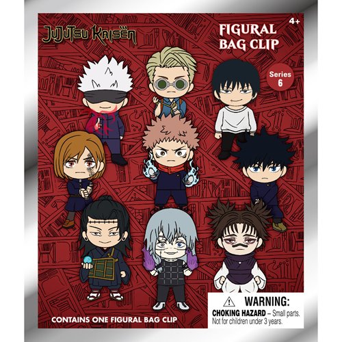 Jujutsu Kaisen Series 6 3D Foam Bag Clip Display Case of 24