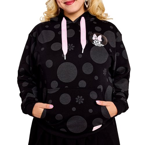 Minnie Mouse Rocks The Dots Florals Hooded Sweatshirt