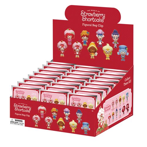 The World of Strawberry Shortcake 3D Foam Bag Clip Random 6-Pack