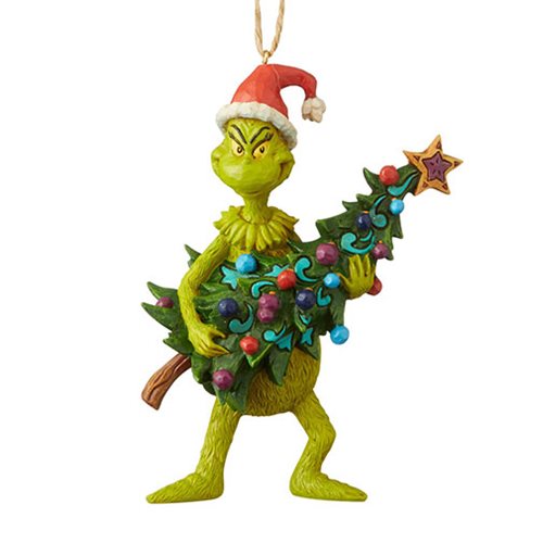Dr. Seuss The Grinch Holding Tree Holiday Ornament