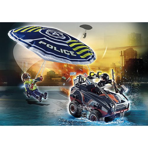 Playmobil 70781 Police Parachute with Amphibious Vehicle