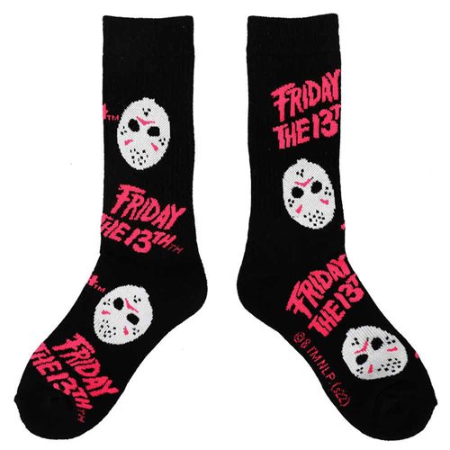 Friday the 13th Blacklight Crew Sock