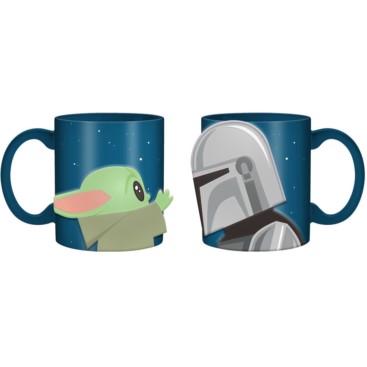 Disney Star Wars Mandalorian Grogu Baby Yoda 20 Oz Coffee Mug Cup Silver  Buffalo