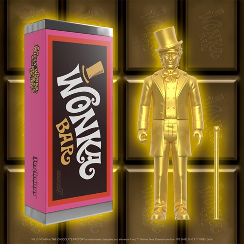Willy Wonka and the Chocolate Factory Willy Wonka in Wonka Bar 3 3/4-Inch ReAction Figure - SDCC Exc