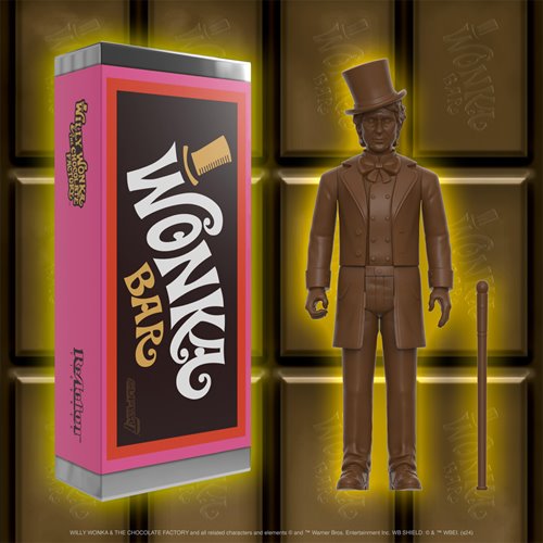 Willy Wonka and the Chocolate Factory Willy Wonka in Wonka Bar 3 3/4-Inch ReAction Figure - SDCC Exc