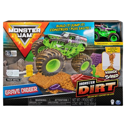 Monster Jam Monster Dirt Deluxe Set Playset Case