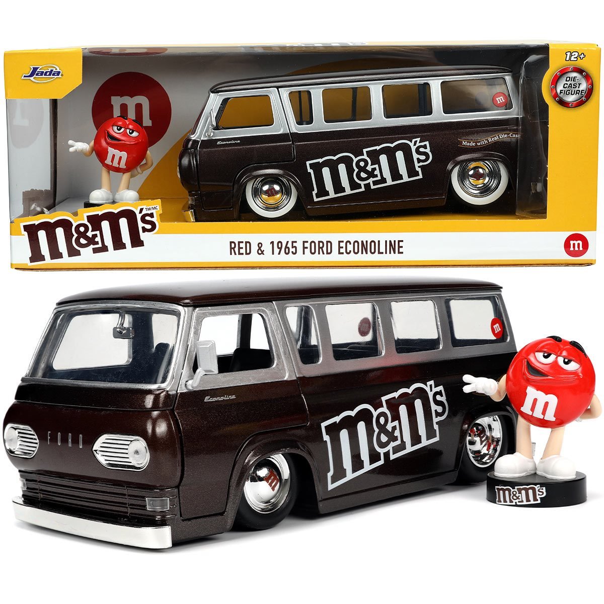 M&M's 1965 Ford Econoline 1:24 Scale Die-Cast Metal Vehicle with 