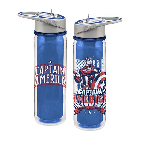 Marvel Captain America 24 oz. Single-Wall Plastic Water Bottle