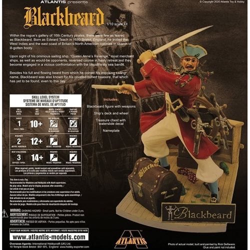 Blackbeard the Bloodthirsty Pirate 1:10 Scale Plastic Model Kit