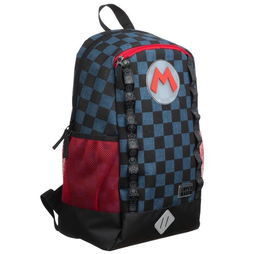 Mario Navy Check Backpack