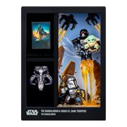 Star Wars The Mandalorian & Grogu Vs. Dark Troopers Fandrop Figure Diorama