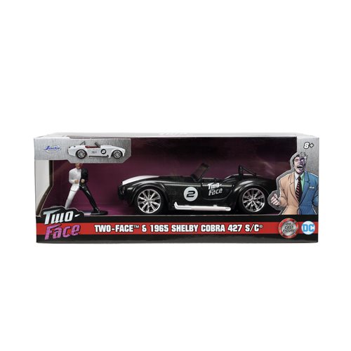 Batman Hollywood Rides 1965 Shelby Cobra 427 1:32 Scale Die-Cast Metal Vehicle with Two-Face MetalFi