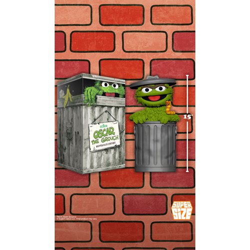 Sesame Street Oscar The Grouch SuperSize Vinyl Figure
