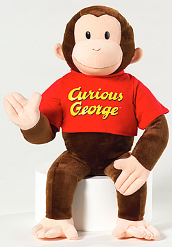 curious george stuffed animal large