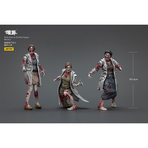 Joy Toy Dark Source Zombie Medics 1:25 Scale Action Figure 3-Pack