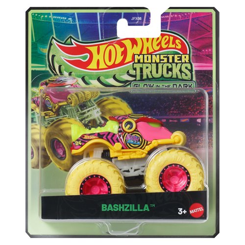 Hot Wheels Monster Trucks Glow in the Dark Vehicle 2026 Mix 1 Case of 6