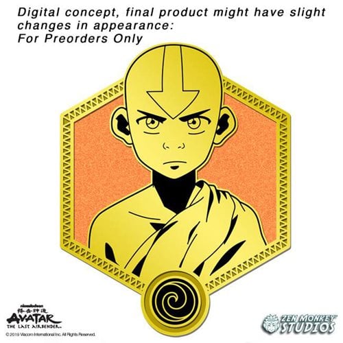 Avatar: The Last Airbender Gold Aang Enamel Pin