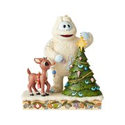 Rudolph the Red-Nosed Reindeer and Bumble with Tree by Jim Shore Statue