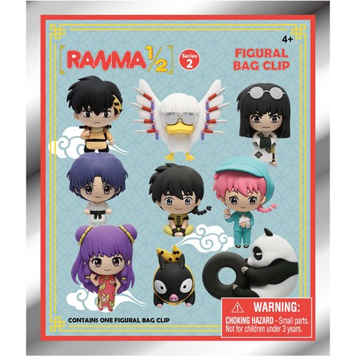 Ranma 1/2 Series 2 3D Foam Bag Clip Display Case of 24