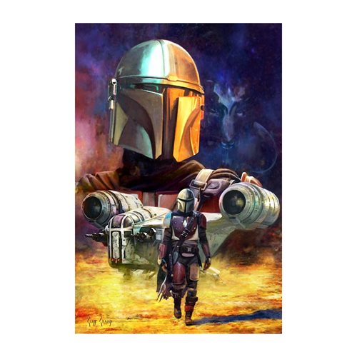Star Wars: The Mandalorian Hunter and Prey by Cliff Cramp Lithograph Art Print