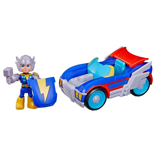 Iron Man and His Awesome Friends Thor Thunder Roadracer Action Figure & Toy Vehicle