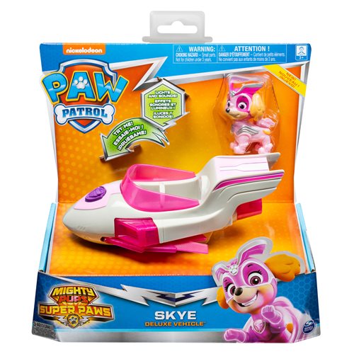 PAW Patrol Mighty Pups Super PAWs Skye's Deluxe Vehicle with Lights and Sounds