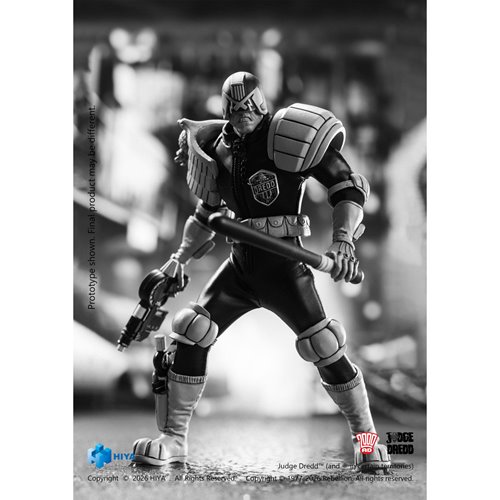 Judge Dredd Special Police Black and White Super Ultimate Series 1:12 Scale Action Figure