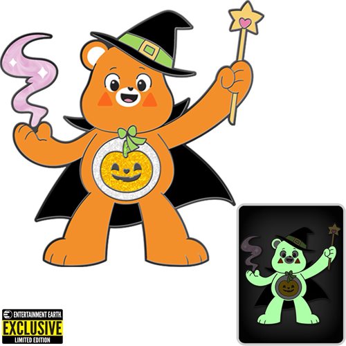 Care Bears Halloween Wizard Trick-or-Sweet Bear Glow-in-the-Dark Enamel Pin - Entertainment Earth Exclusive