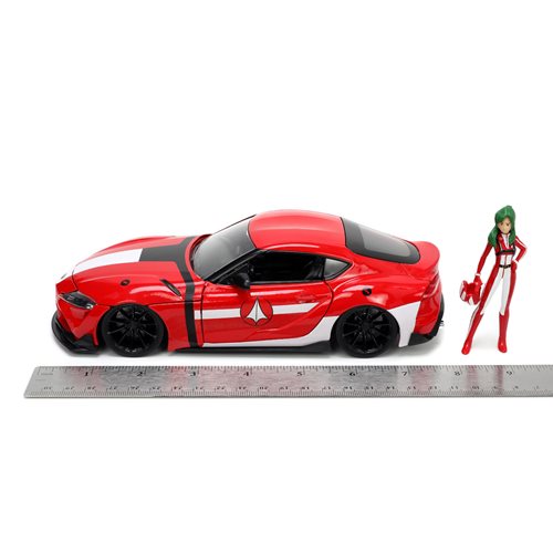 Robotech Hollywood Rides 2020 Toyota Supra 1:24 Scale Die-Cast Metal Vehicle with Miriya Sterling Fi