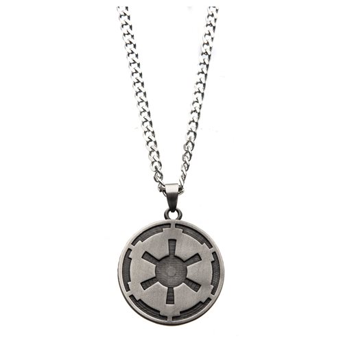 Star Wars Reversible Imperial Symbol and Death Star Necklace