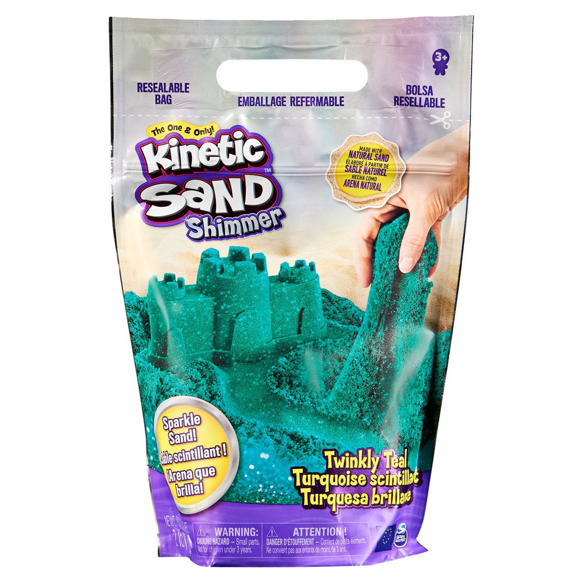 Kinetic Sand Shimmering Sand Twinkly Teal 2 lb. Bag