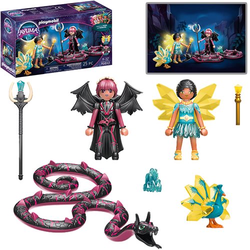 Playmobil 70803 Adventures of Ayuma Crystal Fairy and Bat Fairy with Soul Animals Action Figure
