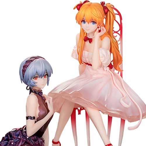 Neon Genesis Evangelion Rei Ayanami and Asuka Shikinami Langley Whisper of Flower Version 1:7 Scale Statue Set of 2