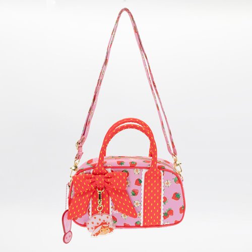 Strawberry Shortcake Duffelette Crossbody Bag with Acrylic Charm