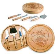Mickey and Minnie Mouse Heart Circo Cheese Cutting Board and Tools Set