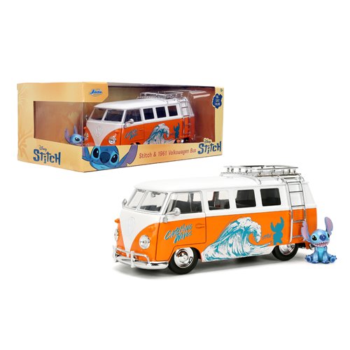 Hollywood Rides Lilo & Stitch 1961 Volkswagen Bus 1:24 Scale Die-Cast Metal Vehicle with Stitch Figu