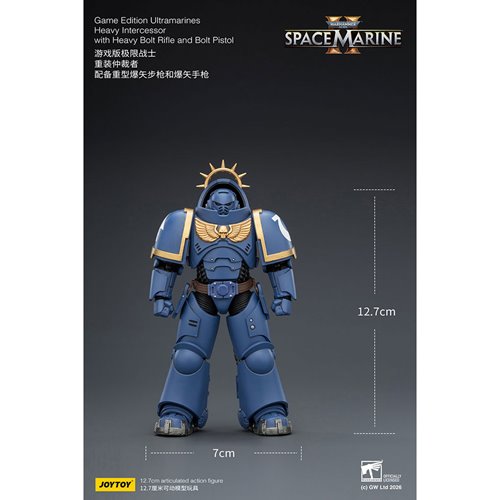 Joy Toy Warhammer 40K Space Marines Game Edition Ultramarines Intercessor Bolt Rifle & Pistol 1:18 S