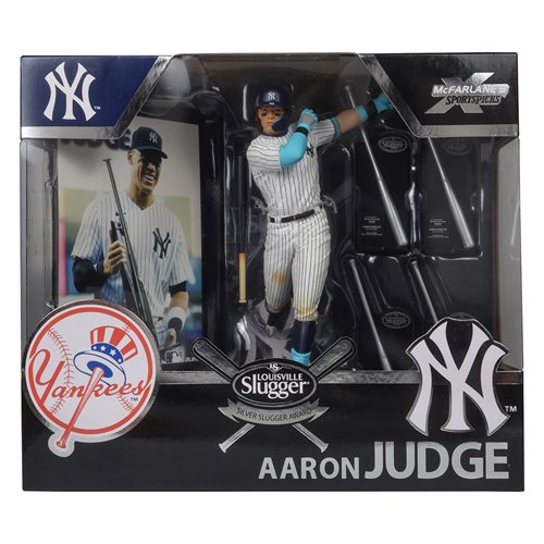 MLB SportsPicks New York Yankees Aaron Judge Silver Slugger Trophy Boxed Set