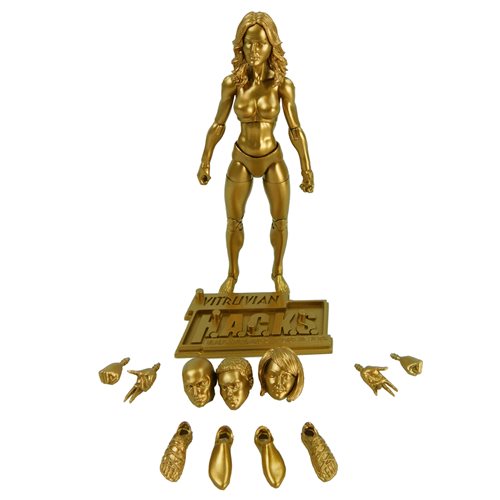 Vitruvian H.A.C.K.S. Glorious Gold Blanks Female 10th Anniversary Action Figure