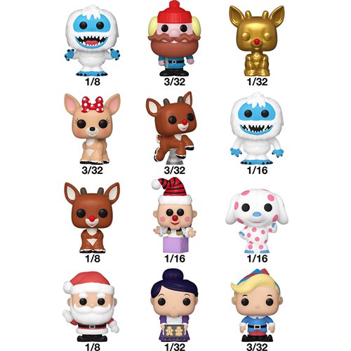 Rudolph the Red-Nosed Reindeer Funko Bitty Pop! Singles Display Case of 32
