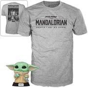 Star Wars: The Mandalorian Grogu with Cookie Funko Pop! Vinyl Figure and Adult Pop! T-Shirt 2-Pack