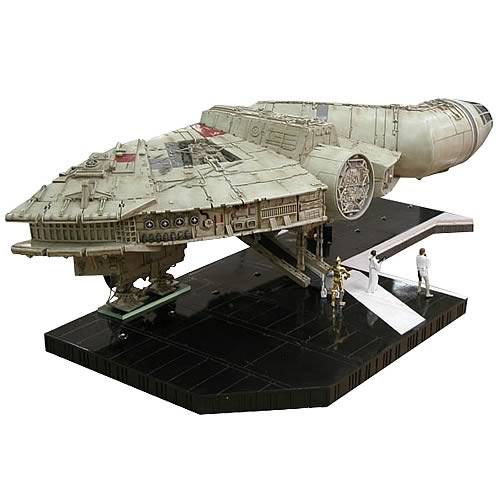 Star Wars Millennium Falcon, Death Star, and Mouse Droid Resin Statue Set