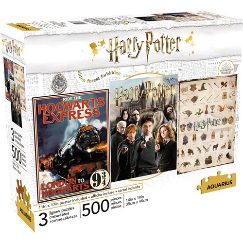 Harry Potter 500-Piece Puzzle 3-Pack Set
