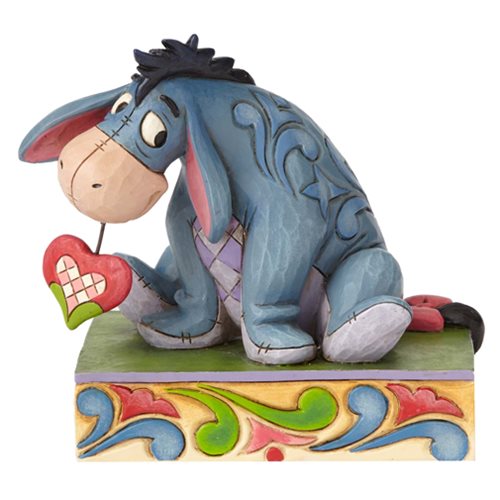 Disney Traditions Winnie the Pooh Eeyore Personality Pose Heart on a String Statue
