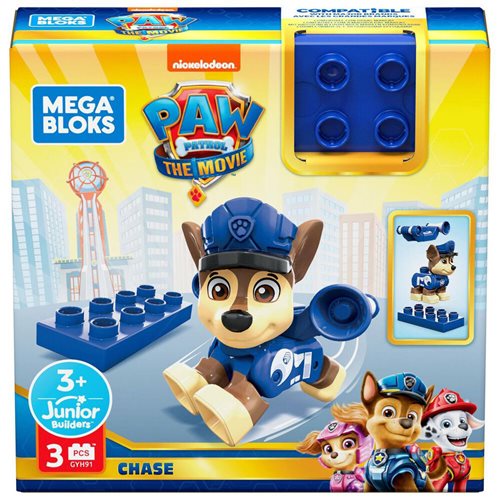 PAW Patrol The Movie Mega Bloks Chase Figure, Not Mint