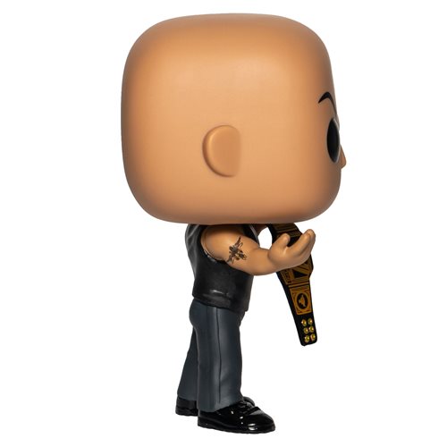 WWE The Rock with Championship Belt Pop! Vinyl Figure - Entertainment Earth Exclusive, Not Mint
