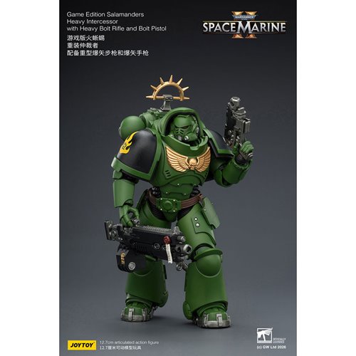 Joy Toy Warhammer 40,000 Space Marines Game Edition Salamanders Intercessor Bolt Rifle & Pistol 1:18