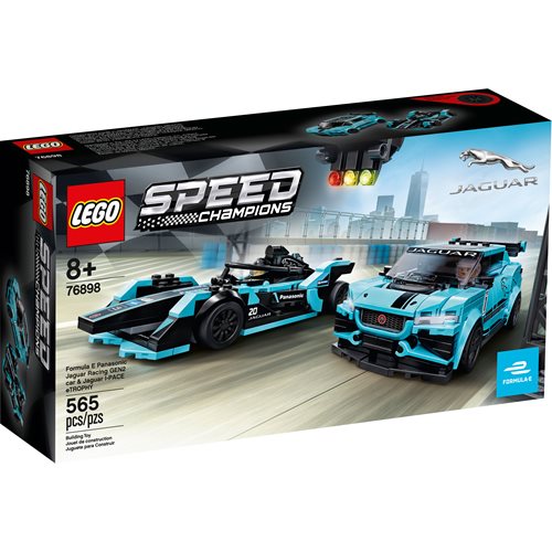 LEGO 76898 Speed Champions Formula E Panasonic Jaguar Racing GEN2 car & Jaguar I-PACE eTROPHY